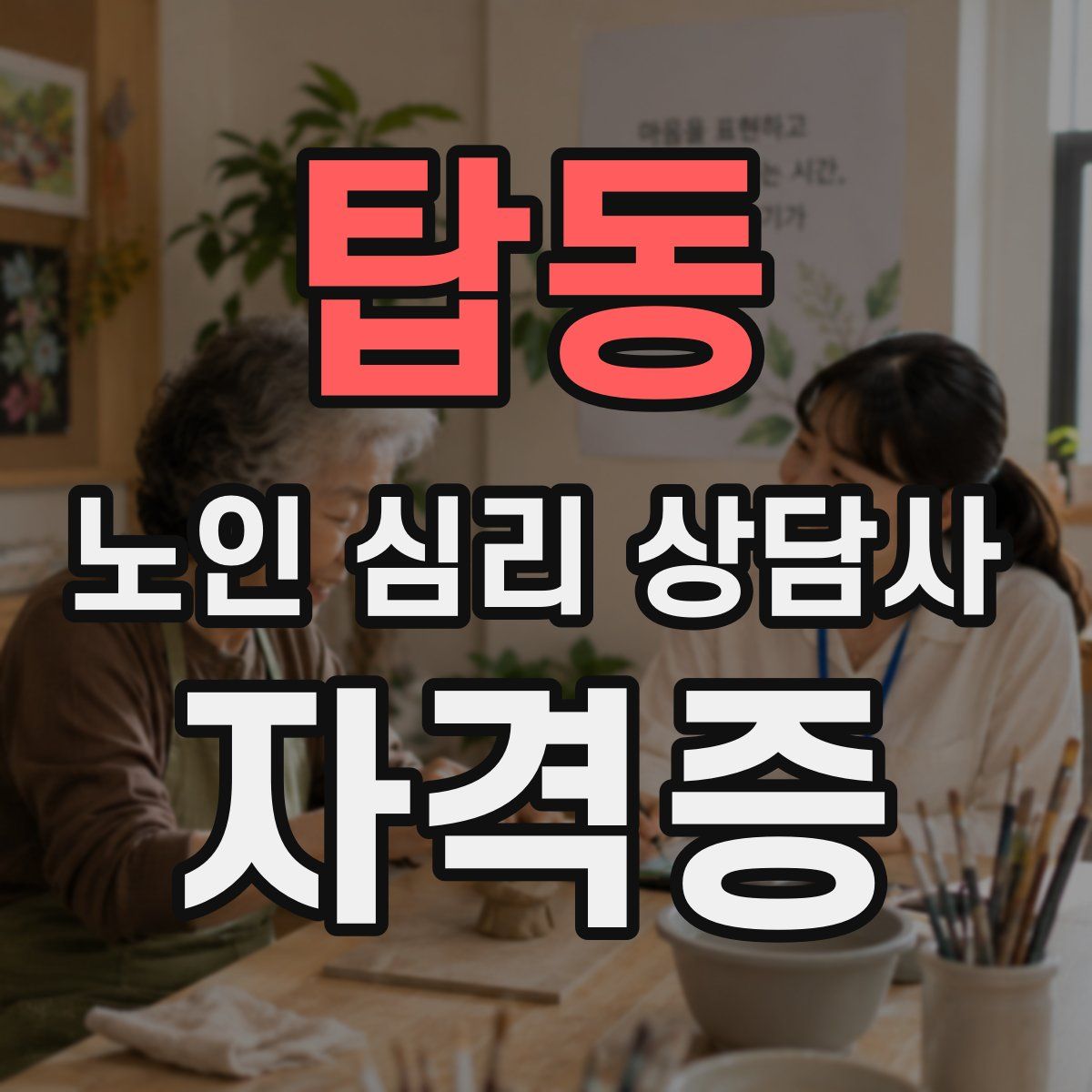 탑동 노인 심리 상담사 자격증