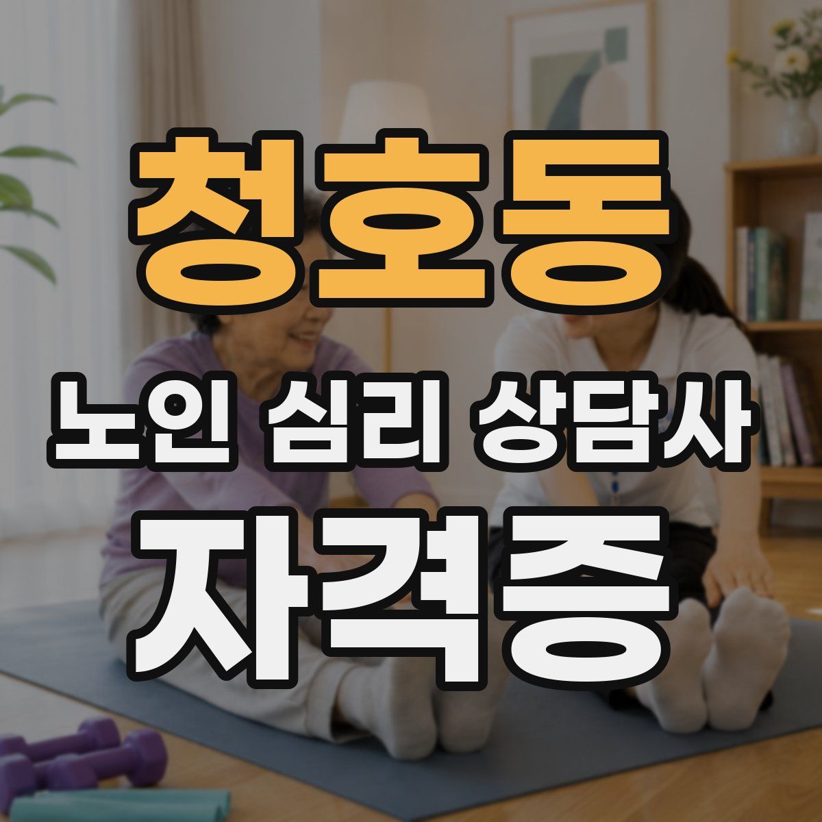 청호동 노인 심리 상담사 자격증