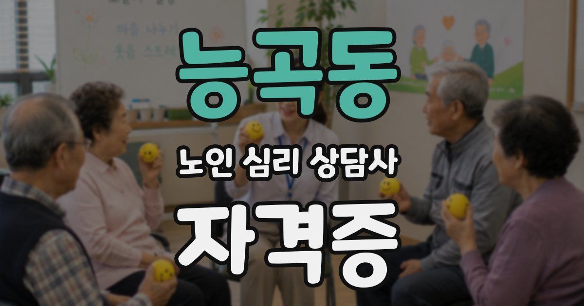 능곡동 노인 심리 상담사 자격증