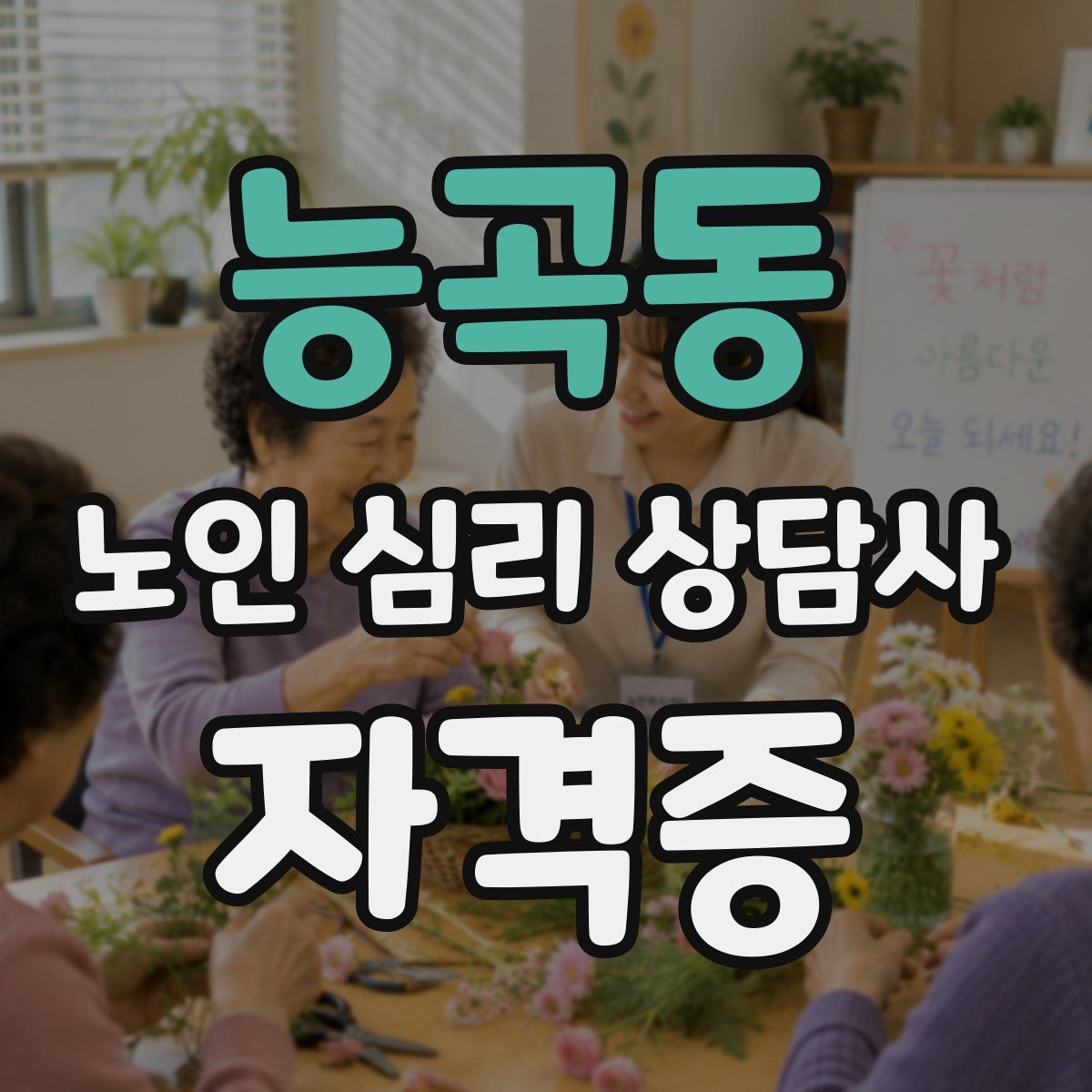 능곡동 노인 심리 상담사 자격증