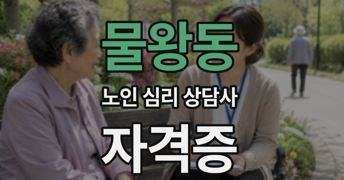 물왕동 노인 심리 상담사 자격증