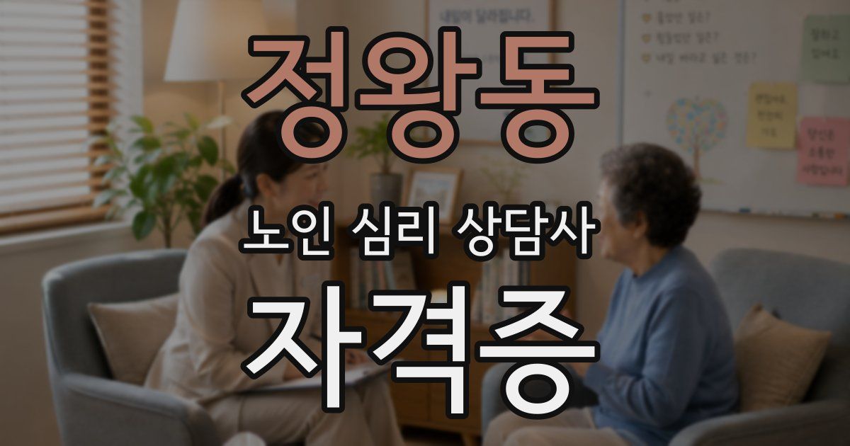 정왕동 노인 심리 상담사 자격증
