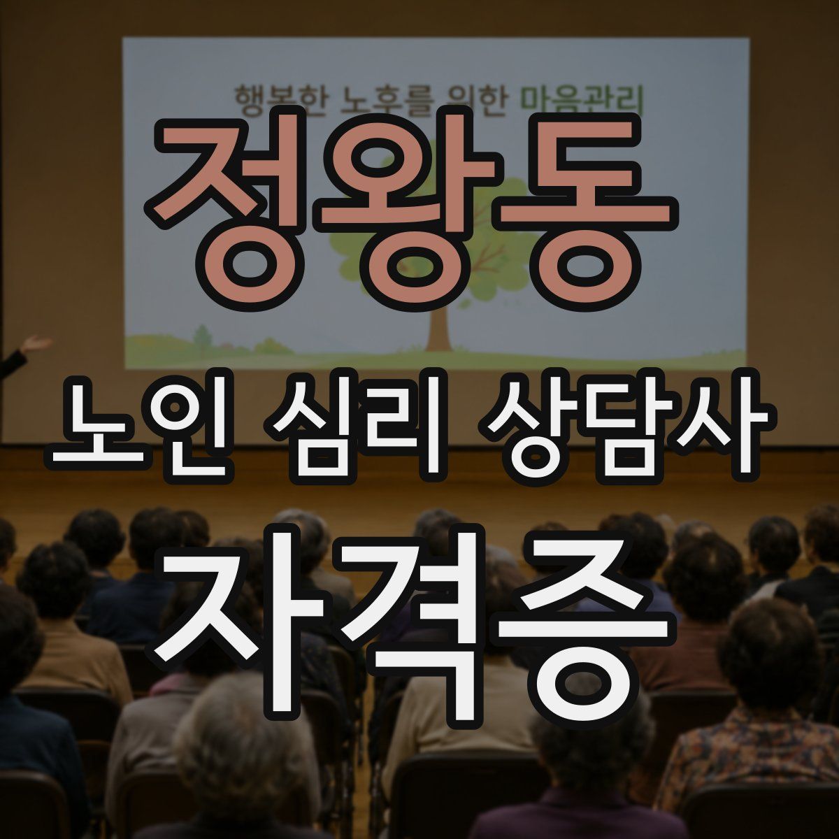 정왕동 노인 심리 상담사 자격증