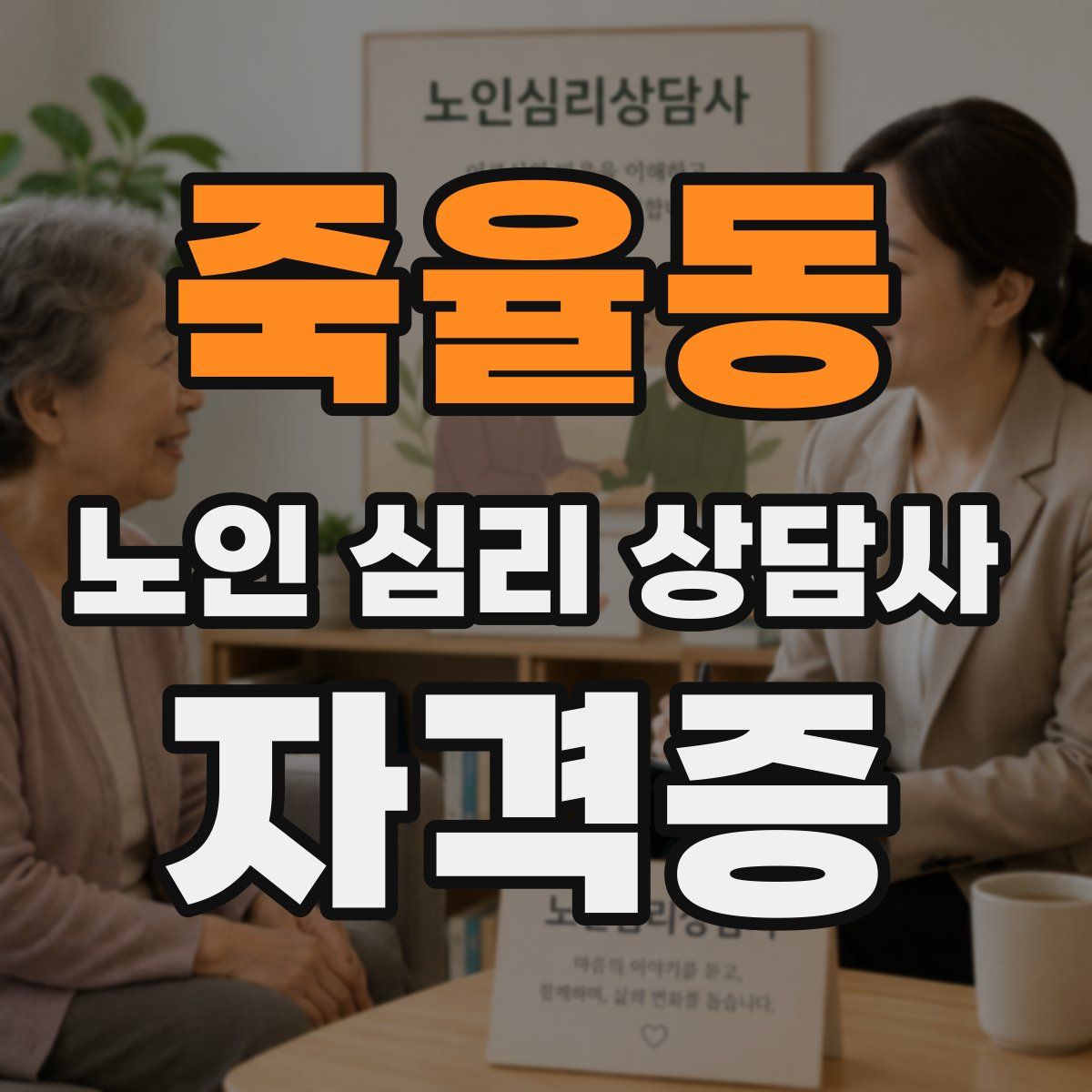 죽율동 노인 심리 상담사 자격증