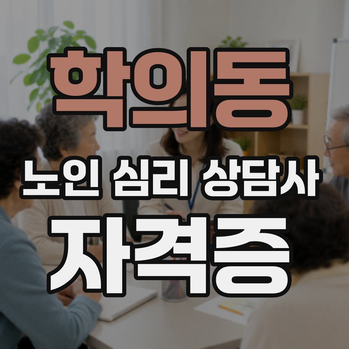 학의동 노인 심리 상담사 자격증