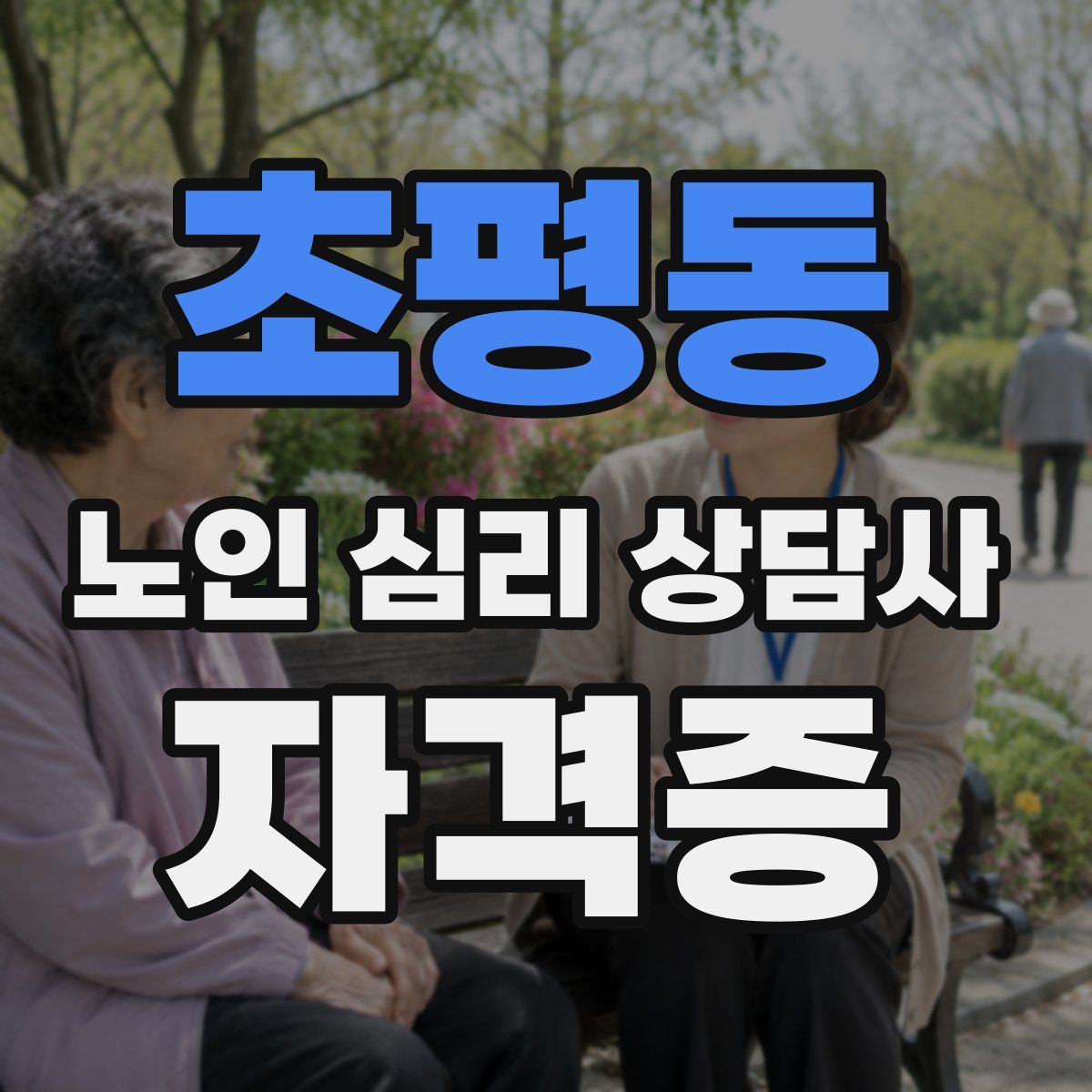초평동 노인 심리 상담사 자격증