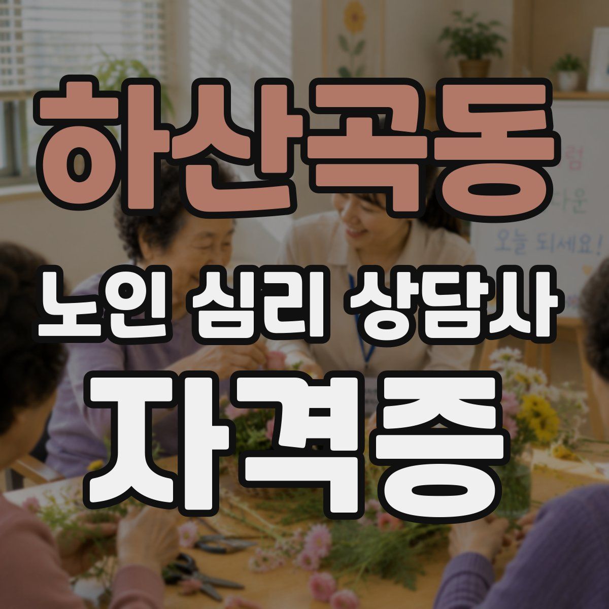 하산곡동 노인 심리 상담사 자격증