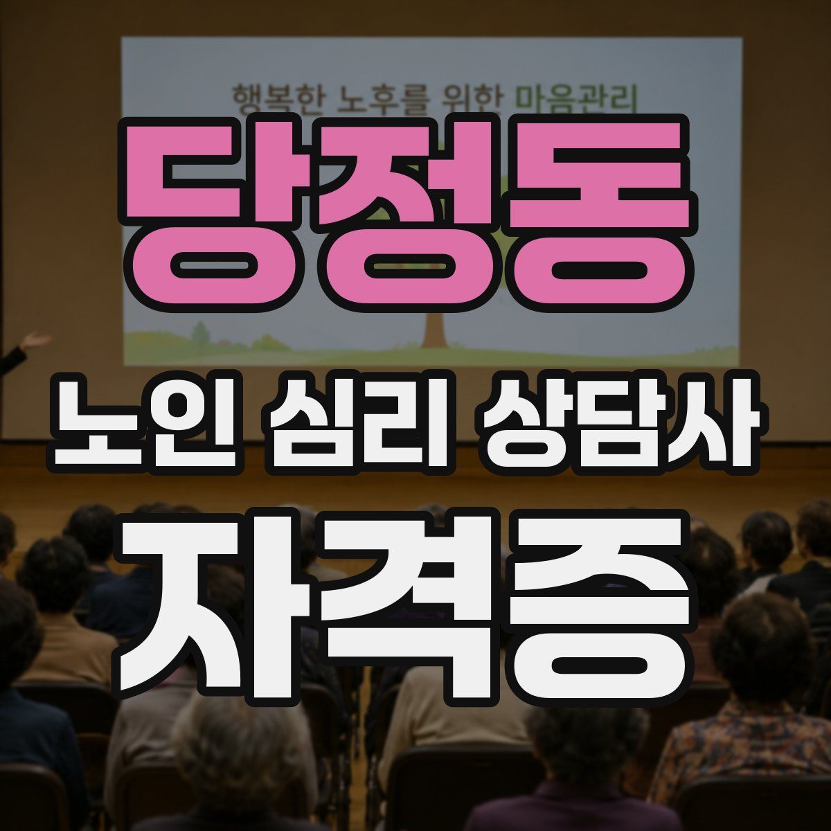 당정동 노인 심리 상담사 자격증