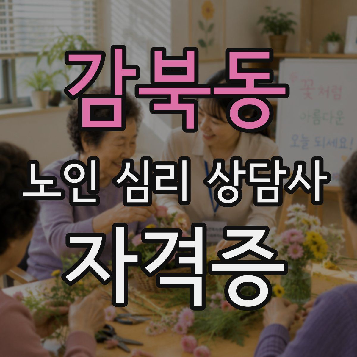 감북동 노인 심리 상담사 자격증