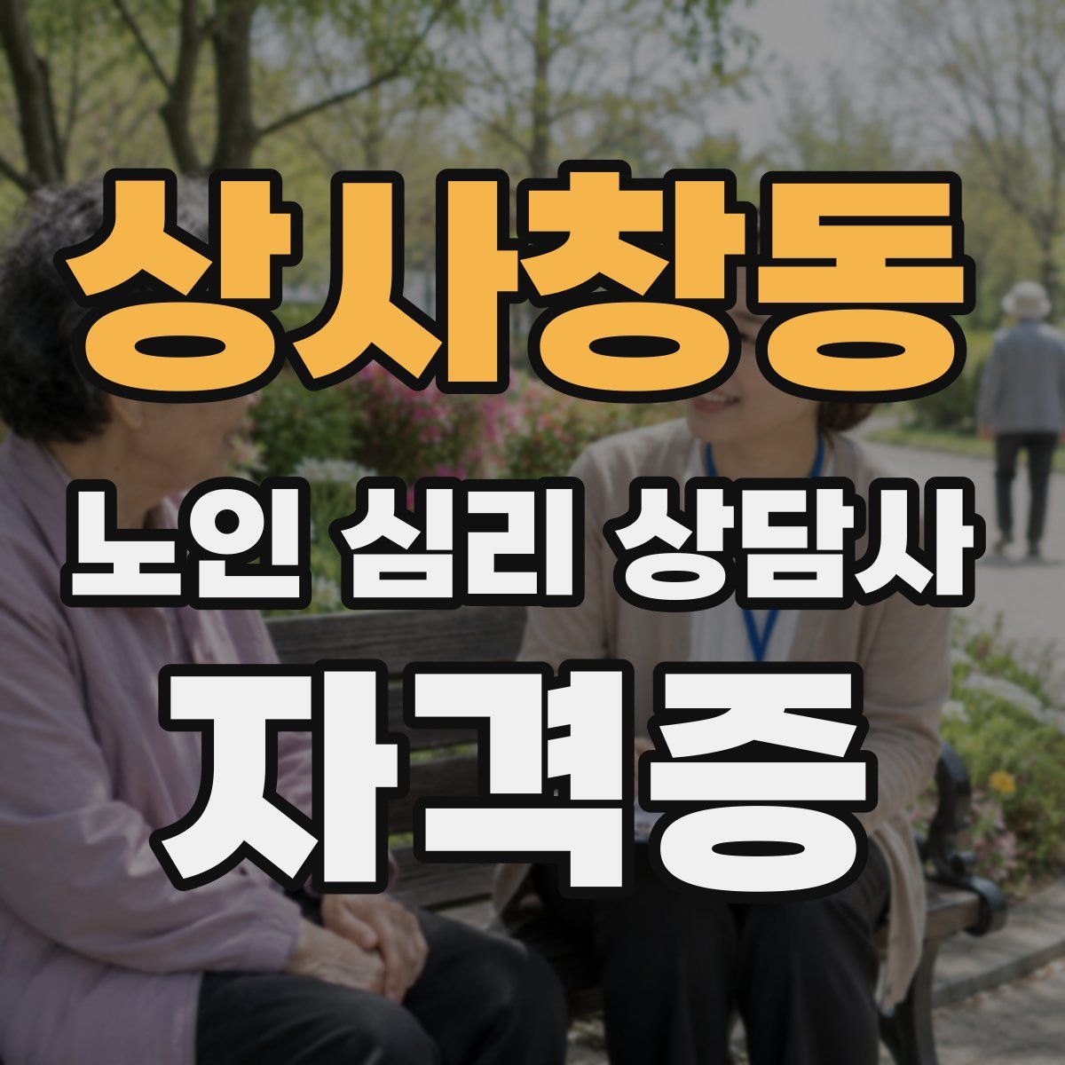 상사창동 노인 심리 상담사 자격증