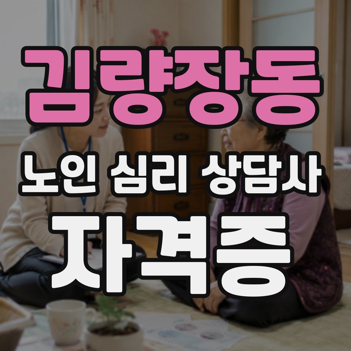 김량장동 노인 심리 상담사 자격증