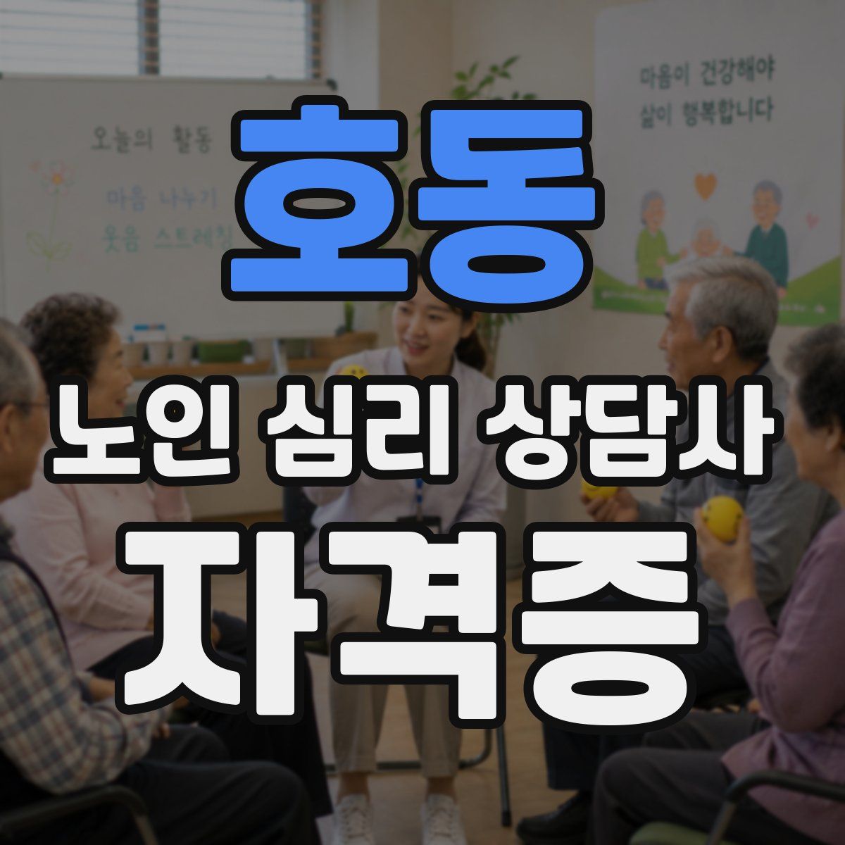 호동 노인 심리 상담사 자격증