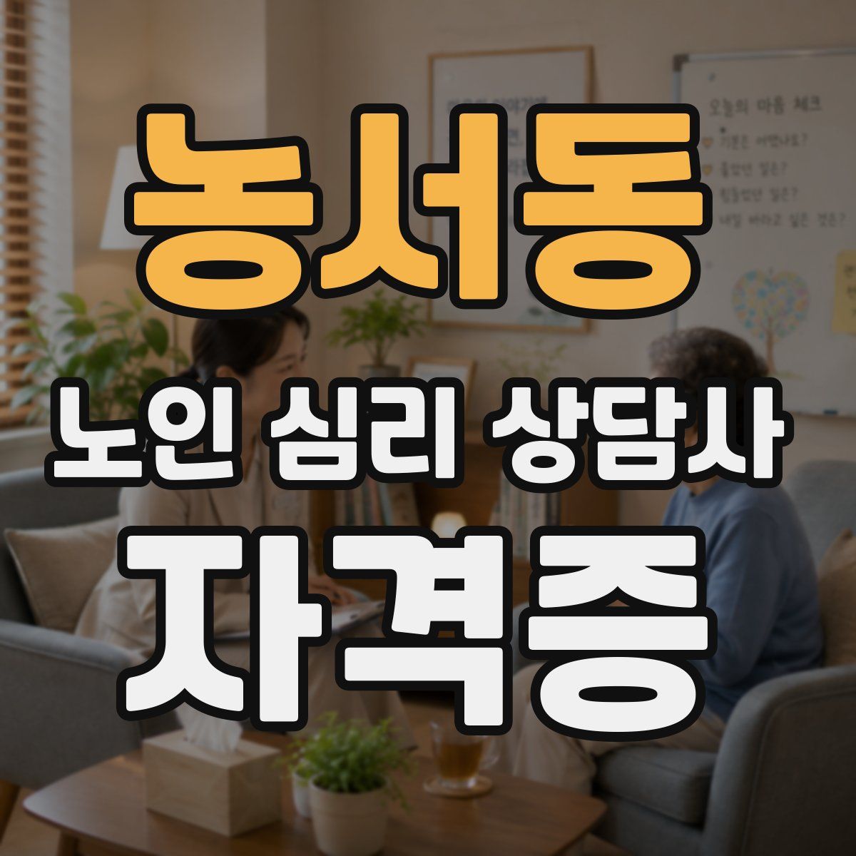 농서동 노인 심리 상담사 자격증