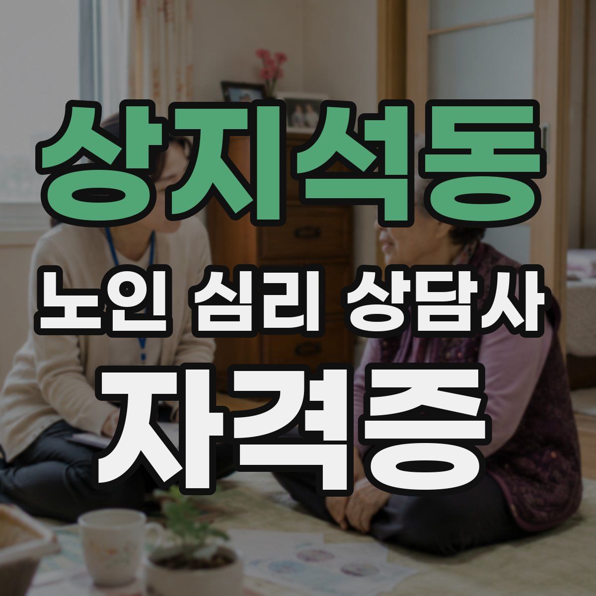 상지석동 노인 심리 상담사 자격증
