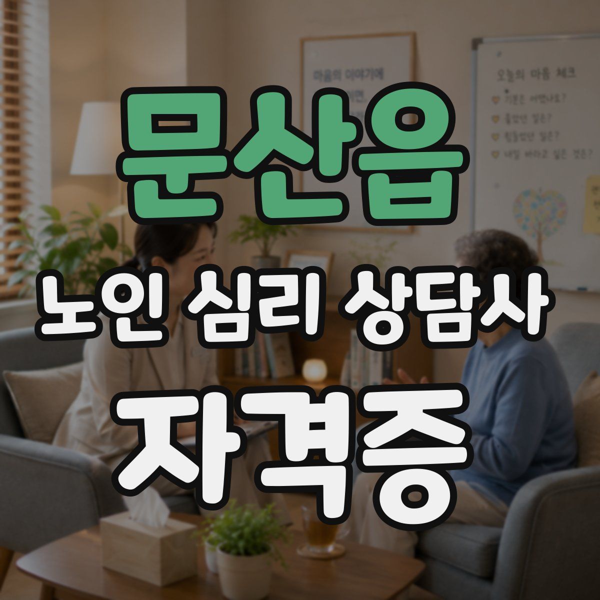 문산읍 노인 심리 상담사 자격증