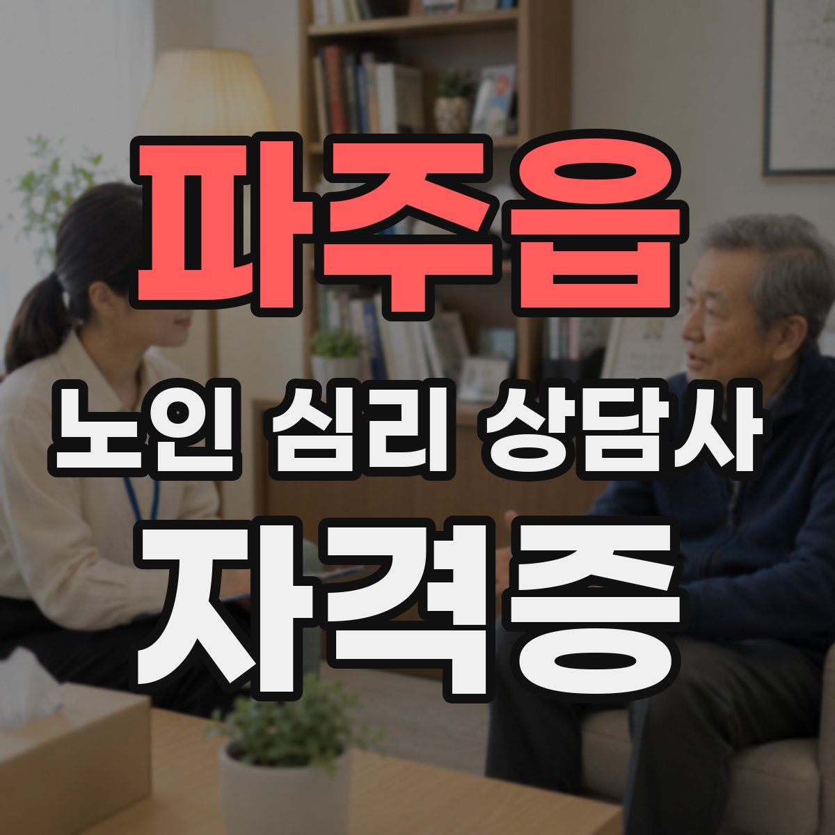 파주읍 노인 심리 상담사 자격증
