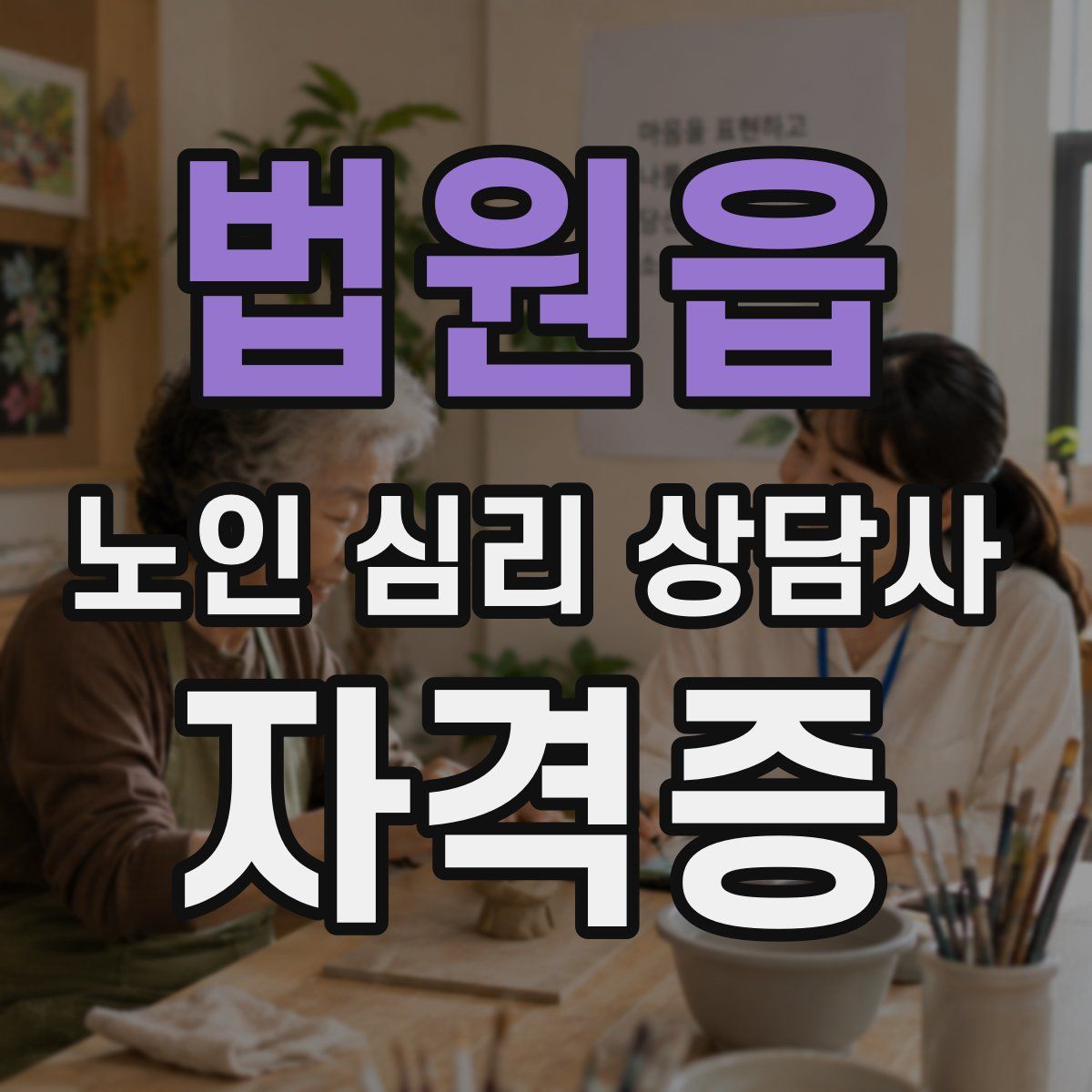 법원읍 노인 심리 상담사 자격증