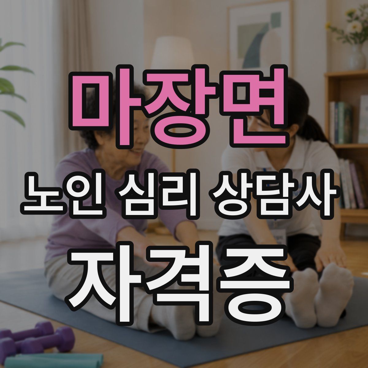 마장면 노인 심리 상담사 자격증