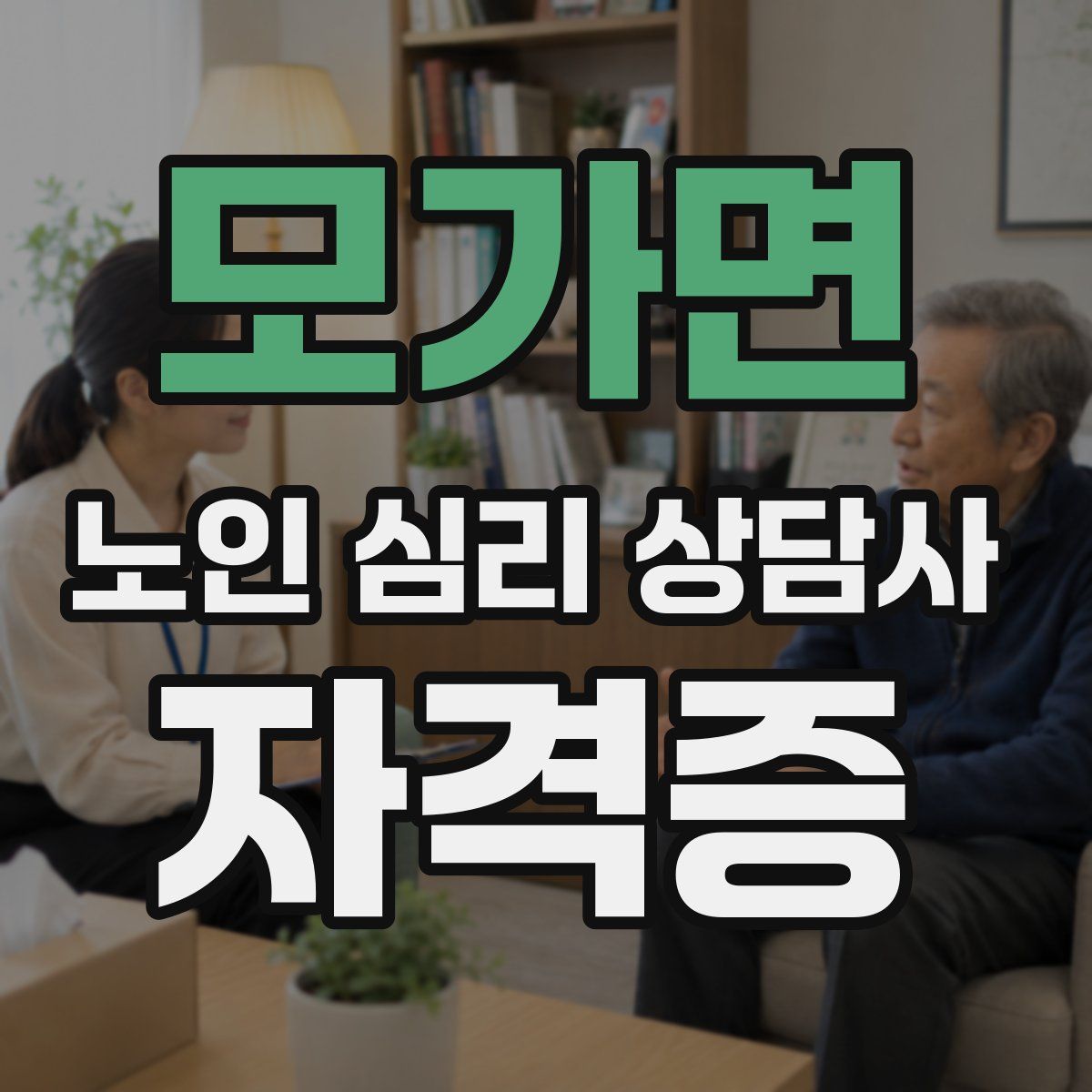 모가면 노인 심리 상담사 자격증
