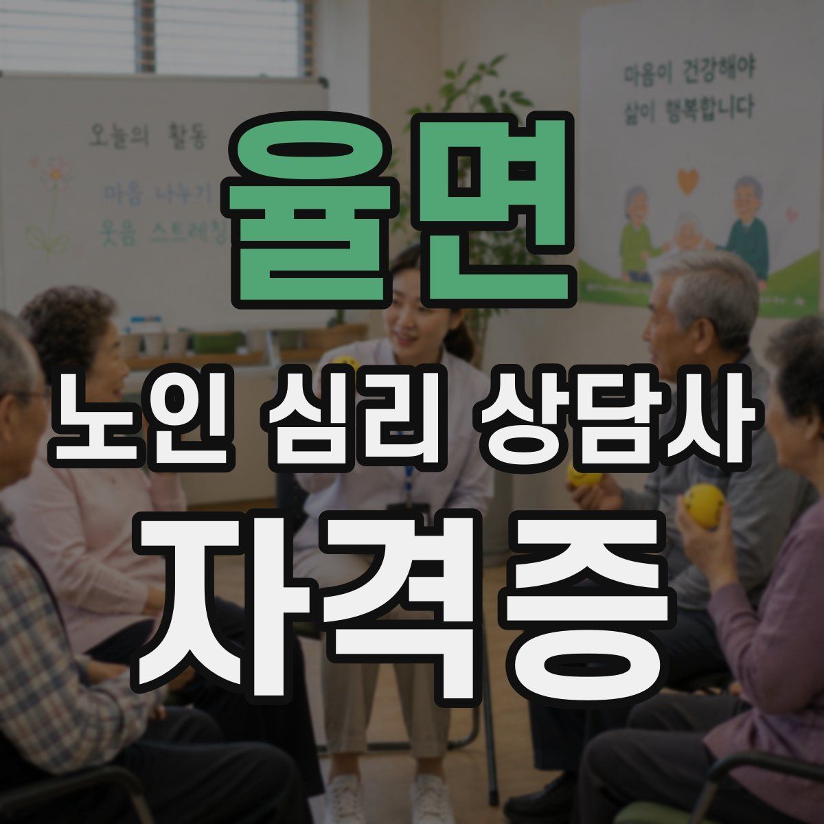 율면 노인 심리 상담사 자격증