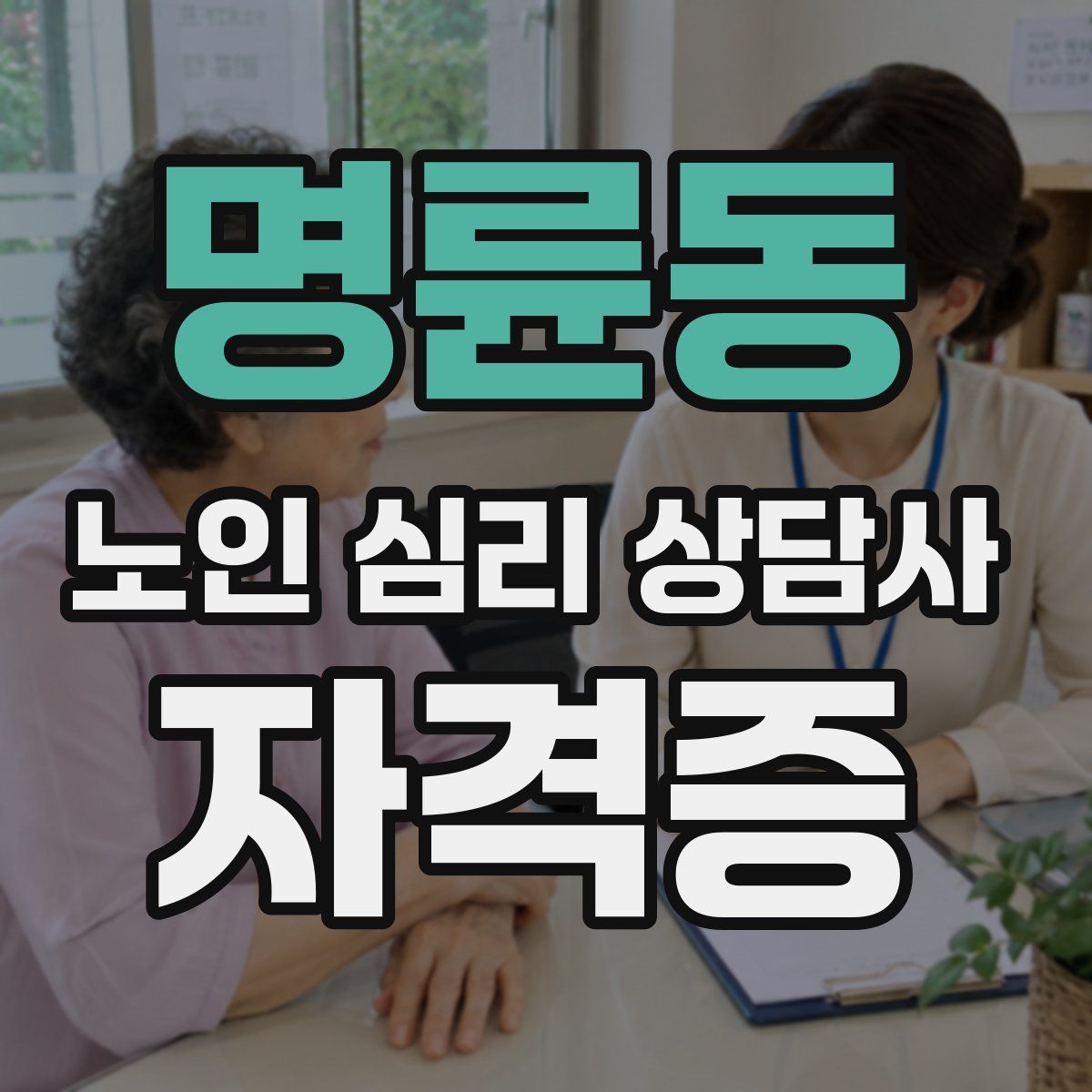 명륜동 노인 심리 상담사 자격증