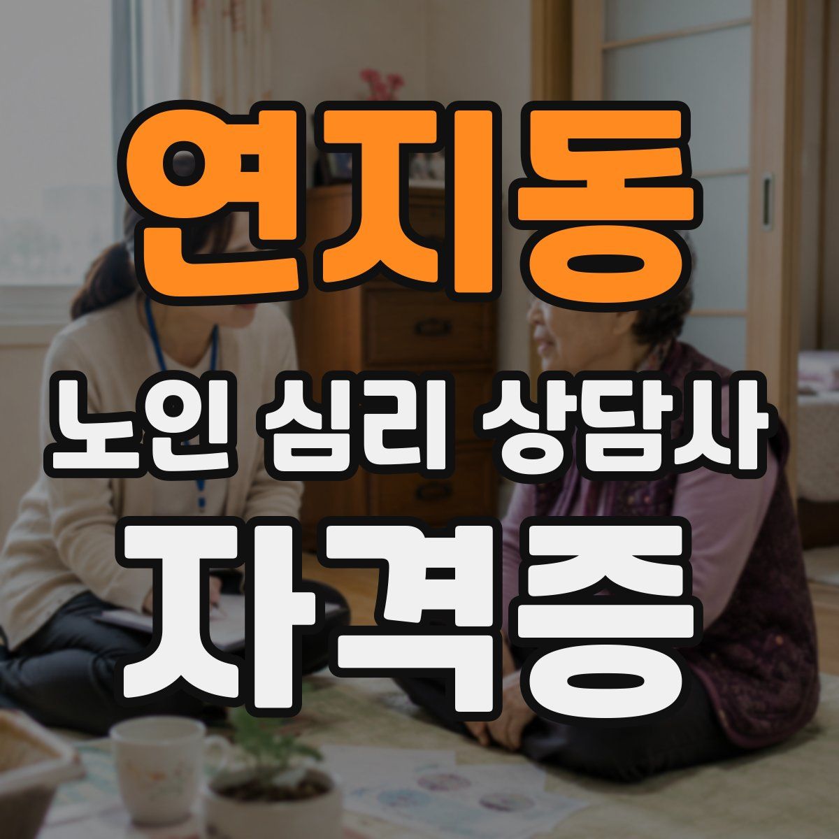연지동 노인 심리 상담사 자격증