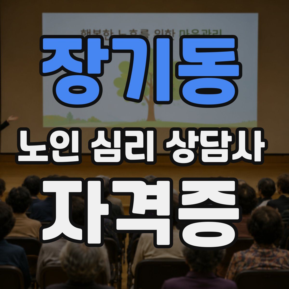 장기동 노인 심리 상담사 자격증