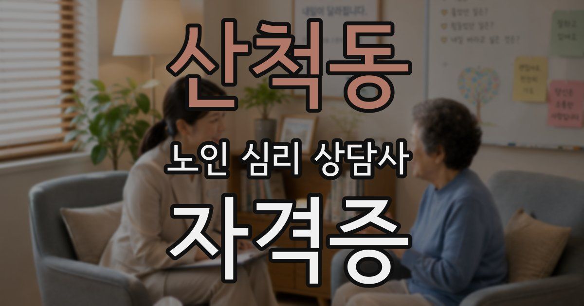산척동 노인 심리 상담사 자격증