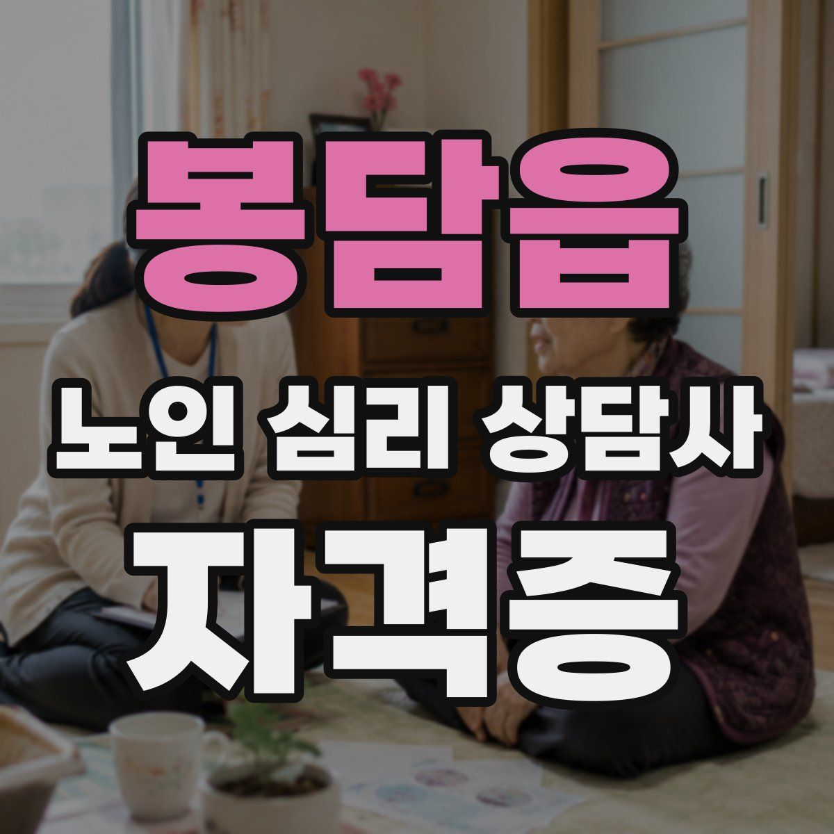 봉담읍 노인 심리 상담사 자격증