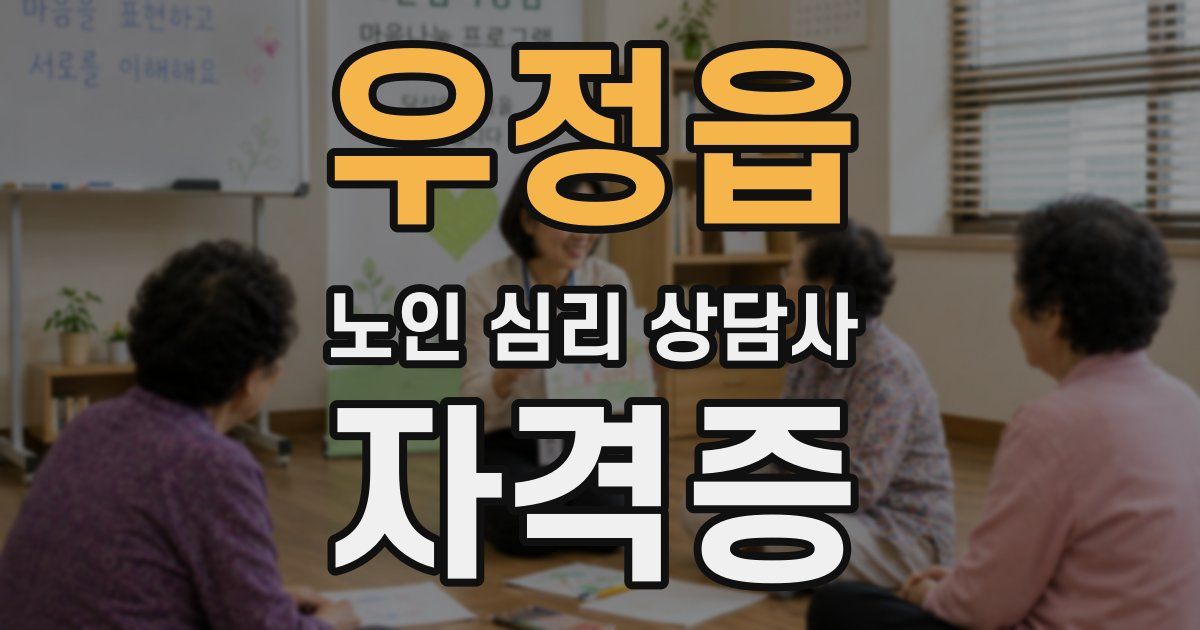 우정읍 노인 심리 상담사 자격증