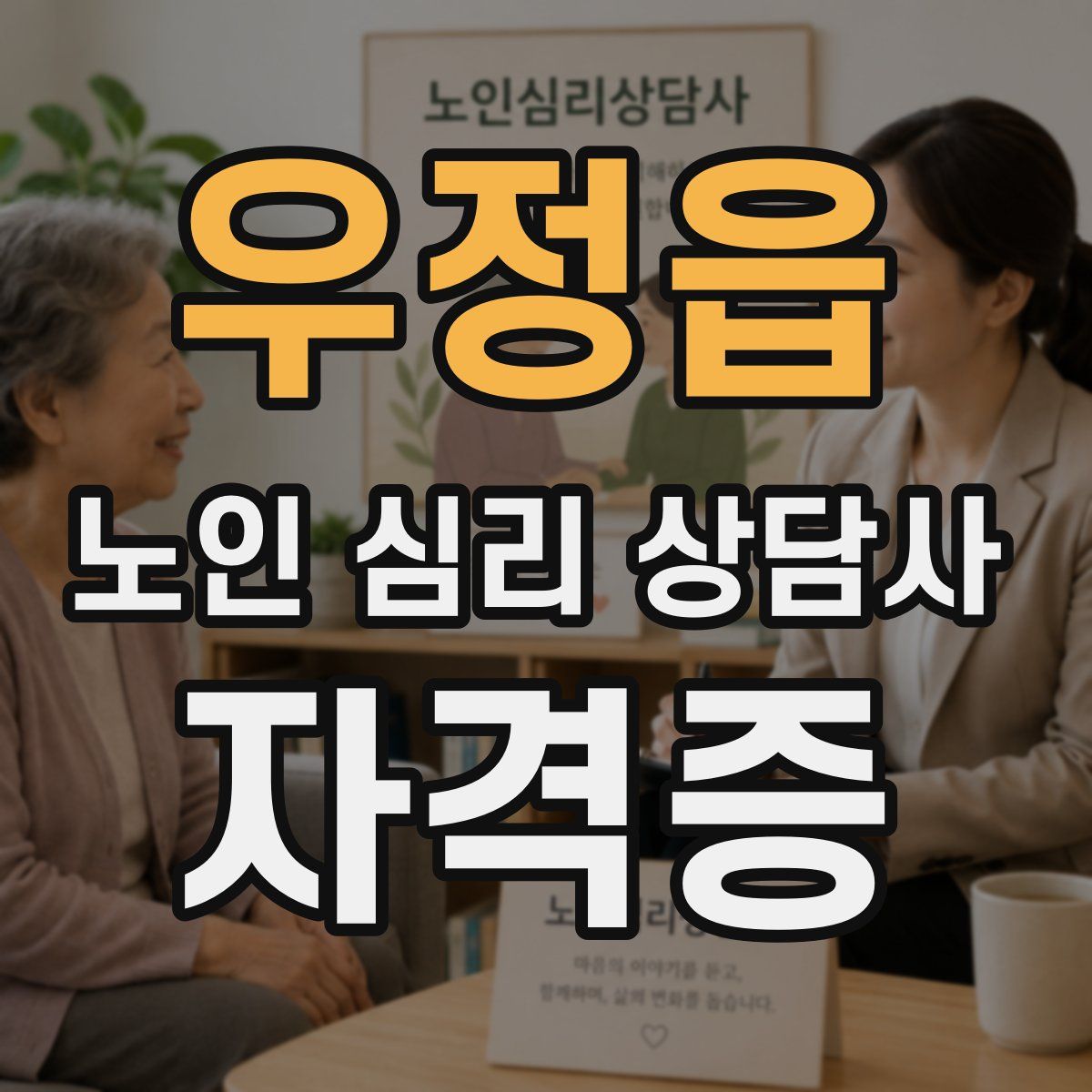 우정읍 노인 심리 상담사 자격증