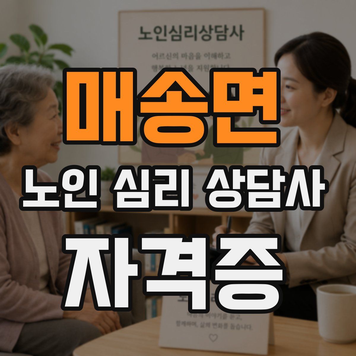 매송면 노인 심리 상담사 자격증
