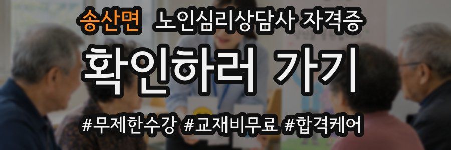 송산면 노인 심리 상담사 자격증