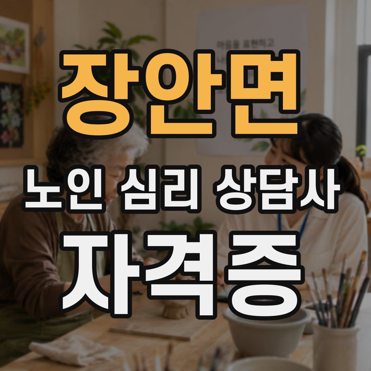 장안면 노인 심리 상담사 자격증