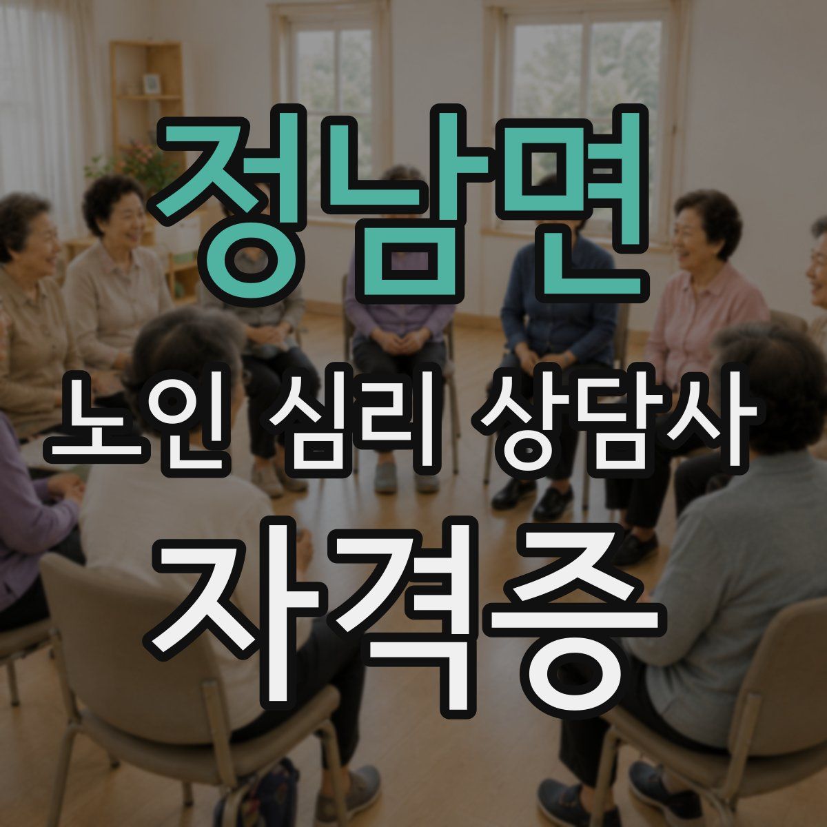 정남면 노인 심리 상담사 자격증