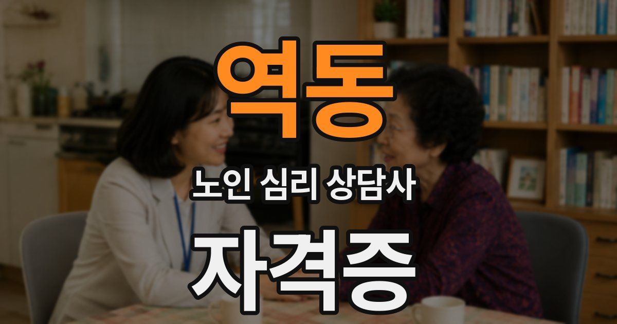 역동 노인 심리 상담사 자격증