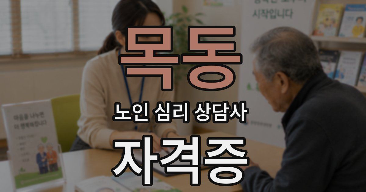 목동 노인 심리 상담사 자격증