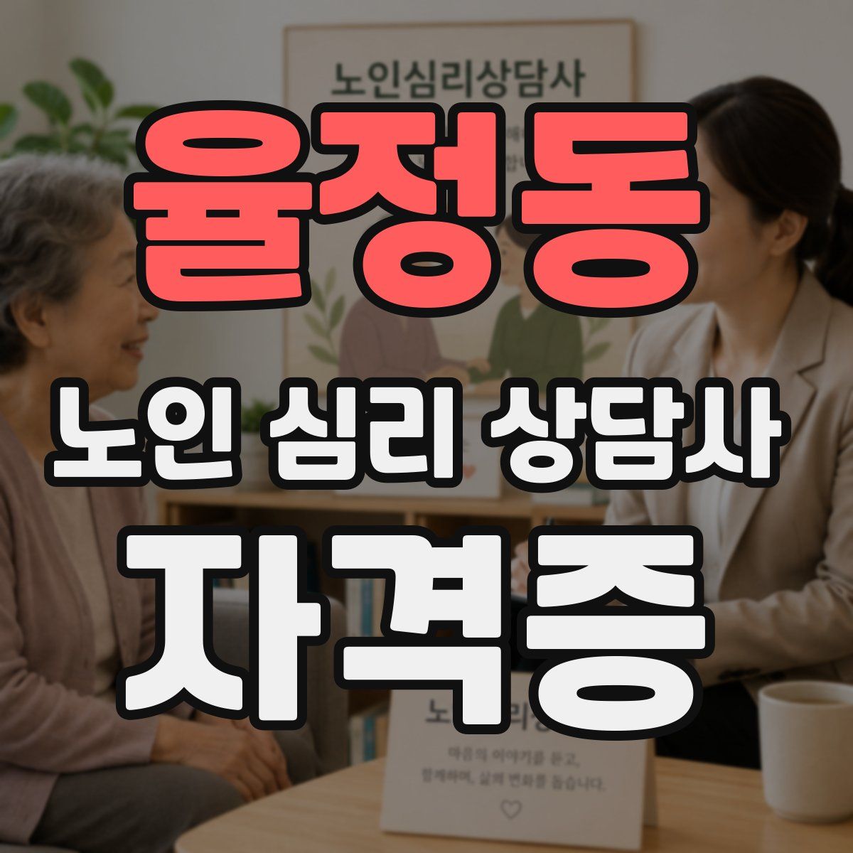 율정동 노인 심리 상담사 자격증
