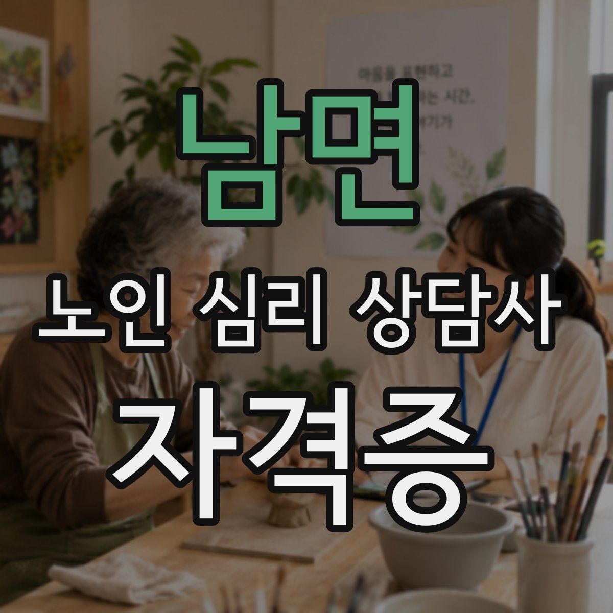 남면 노인 심리 상담사 자격증