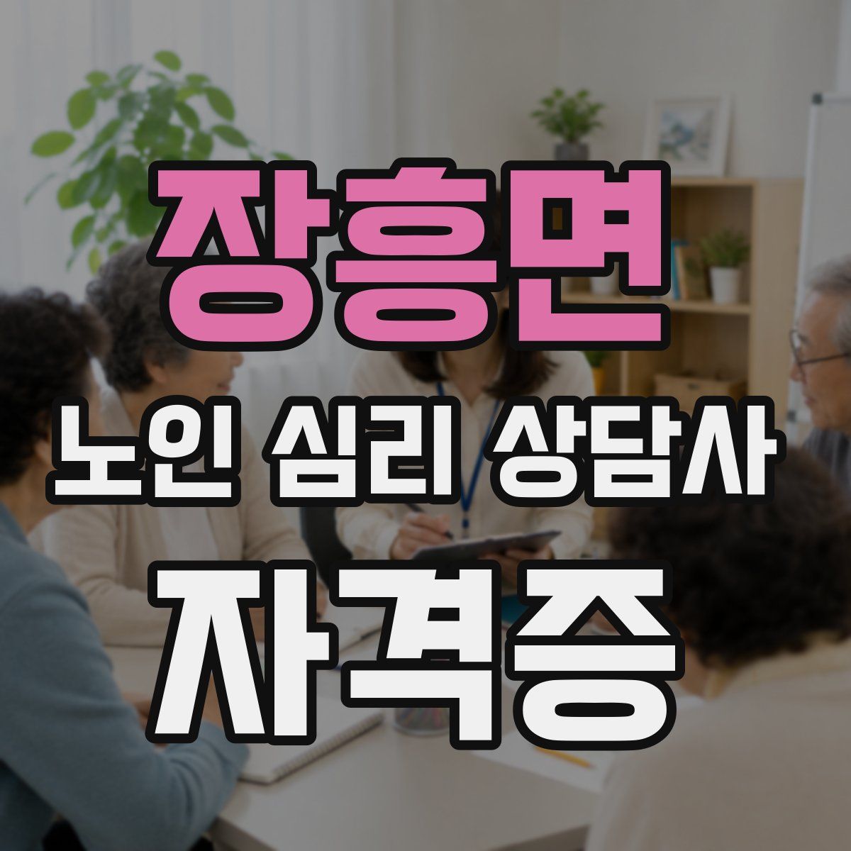 장흥면 노인 심리 상담사 자격증