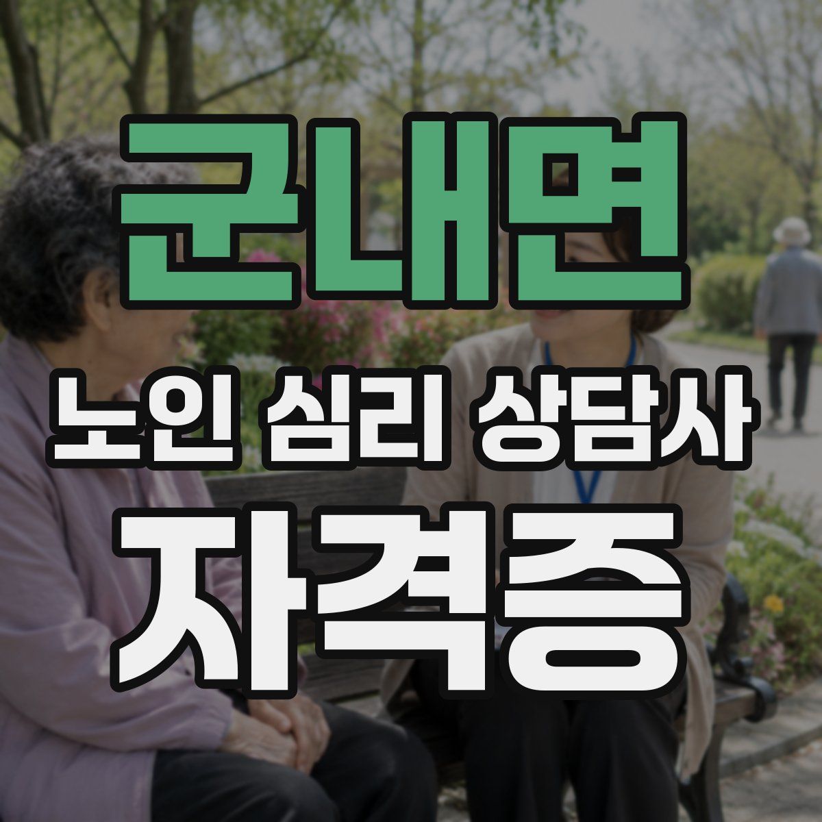 군내면 노인 심리 상담사 자격증