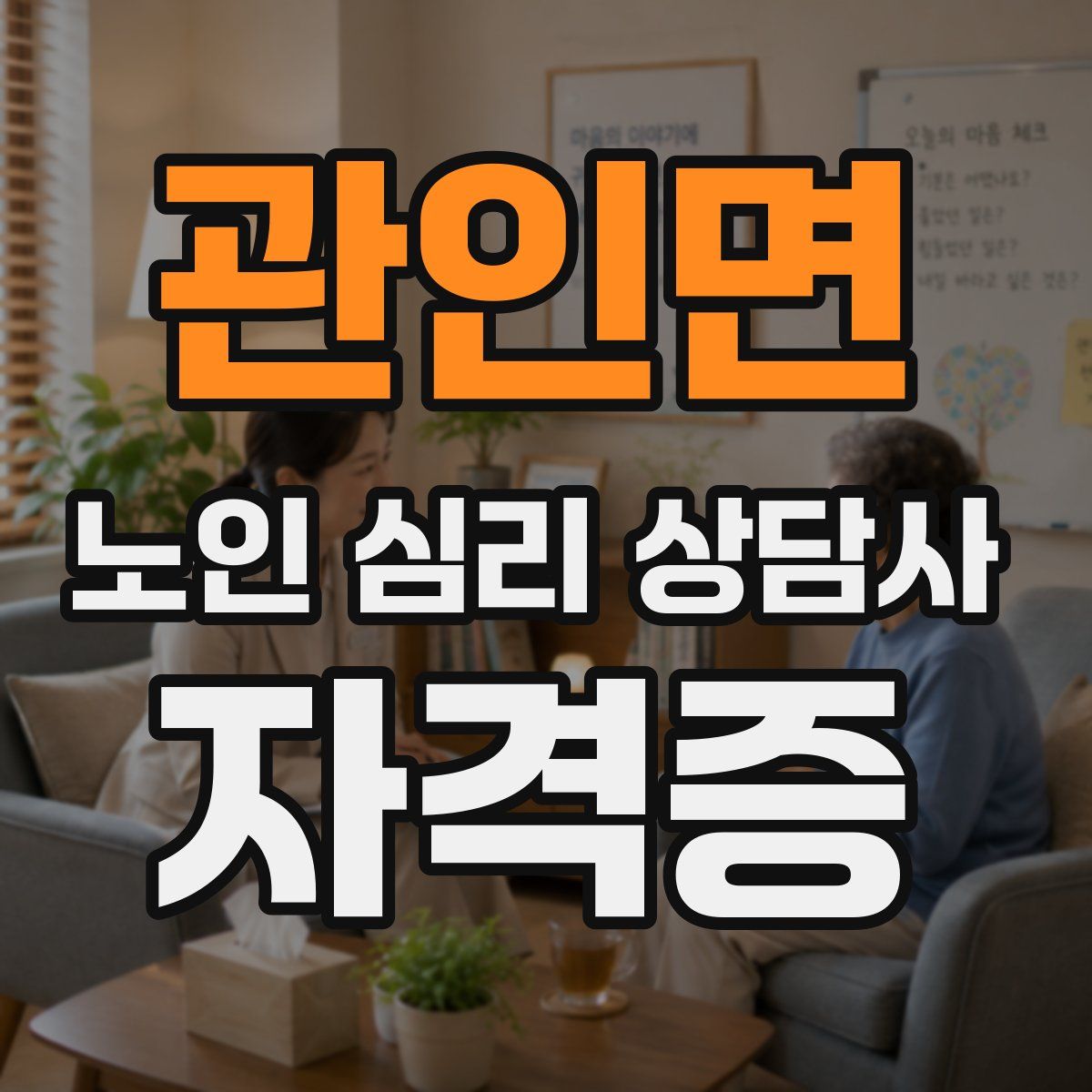 관인면 노인 심리 상담사 자격증
