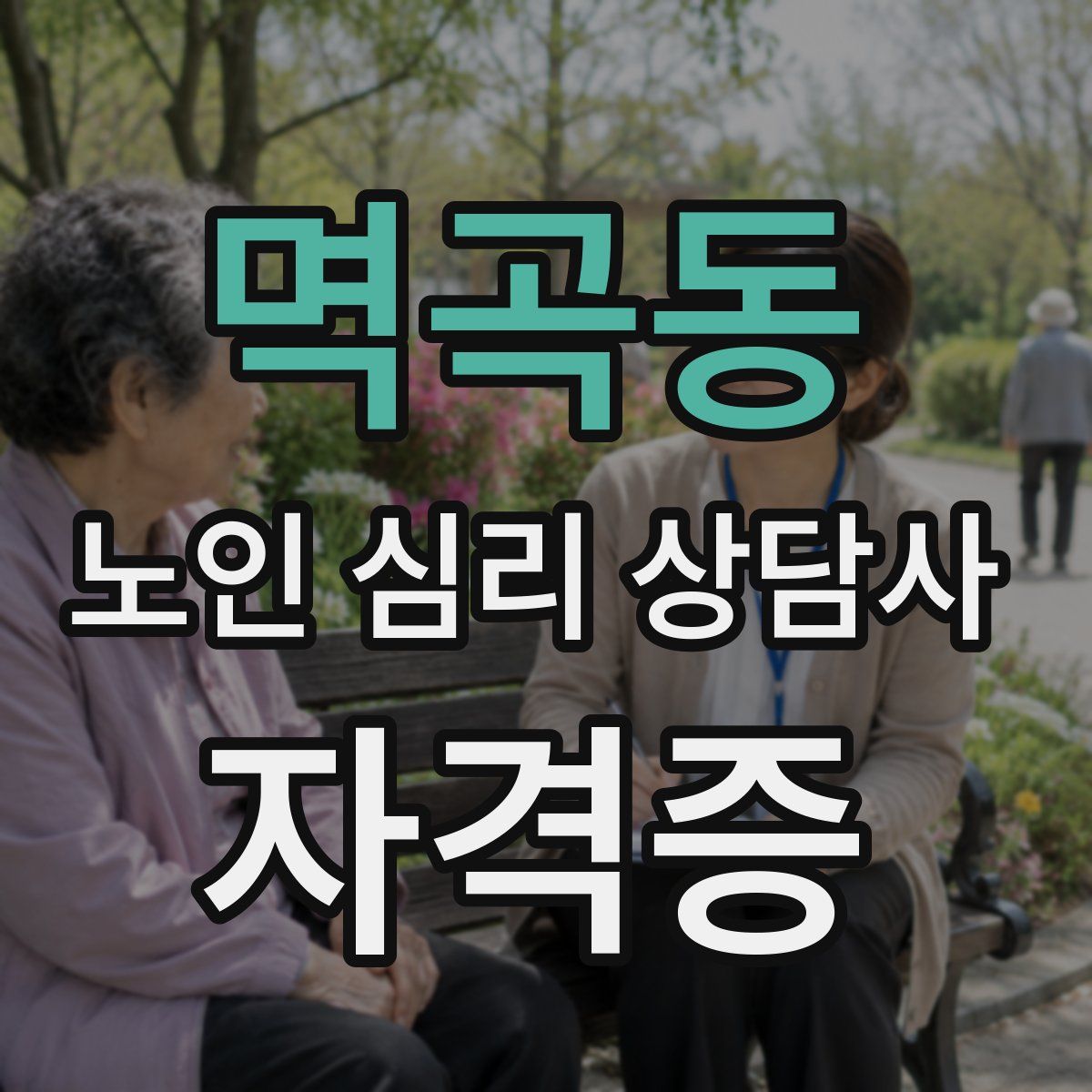 멱곡동 노인 심리 상담사 자격증