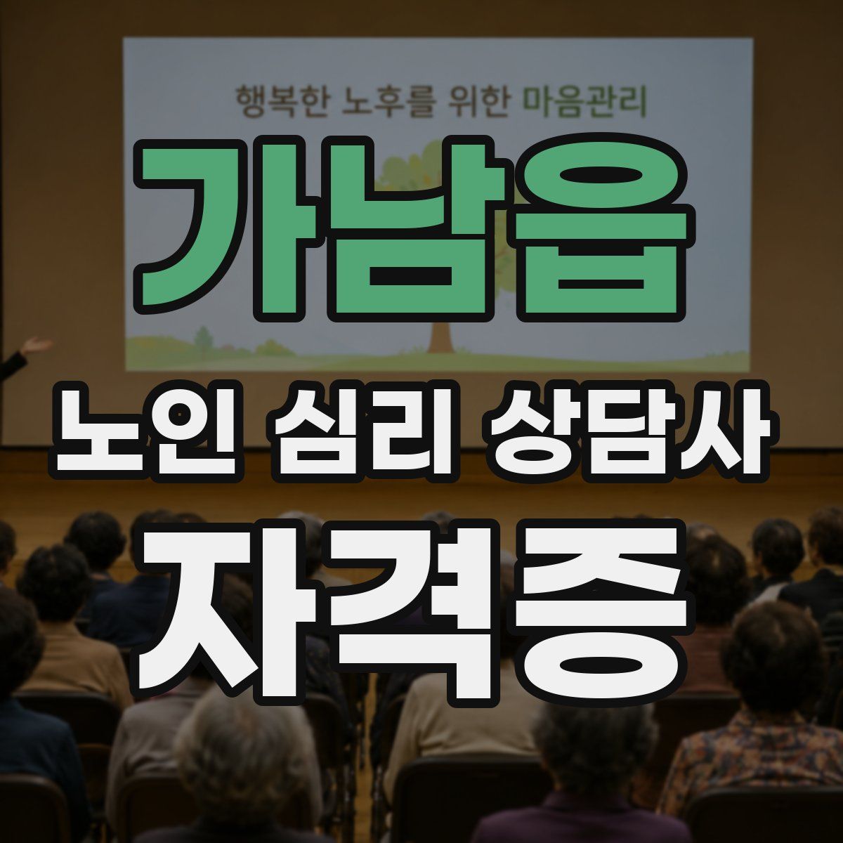 가남읍 노인 심리 상담사 자격증