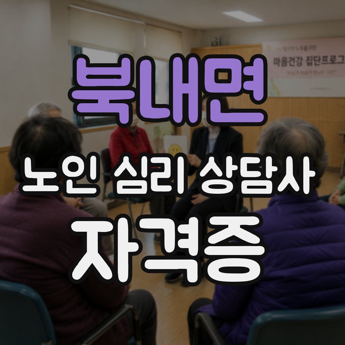 북내면 노인 심리 상담사 자격증