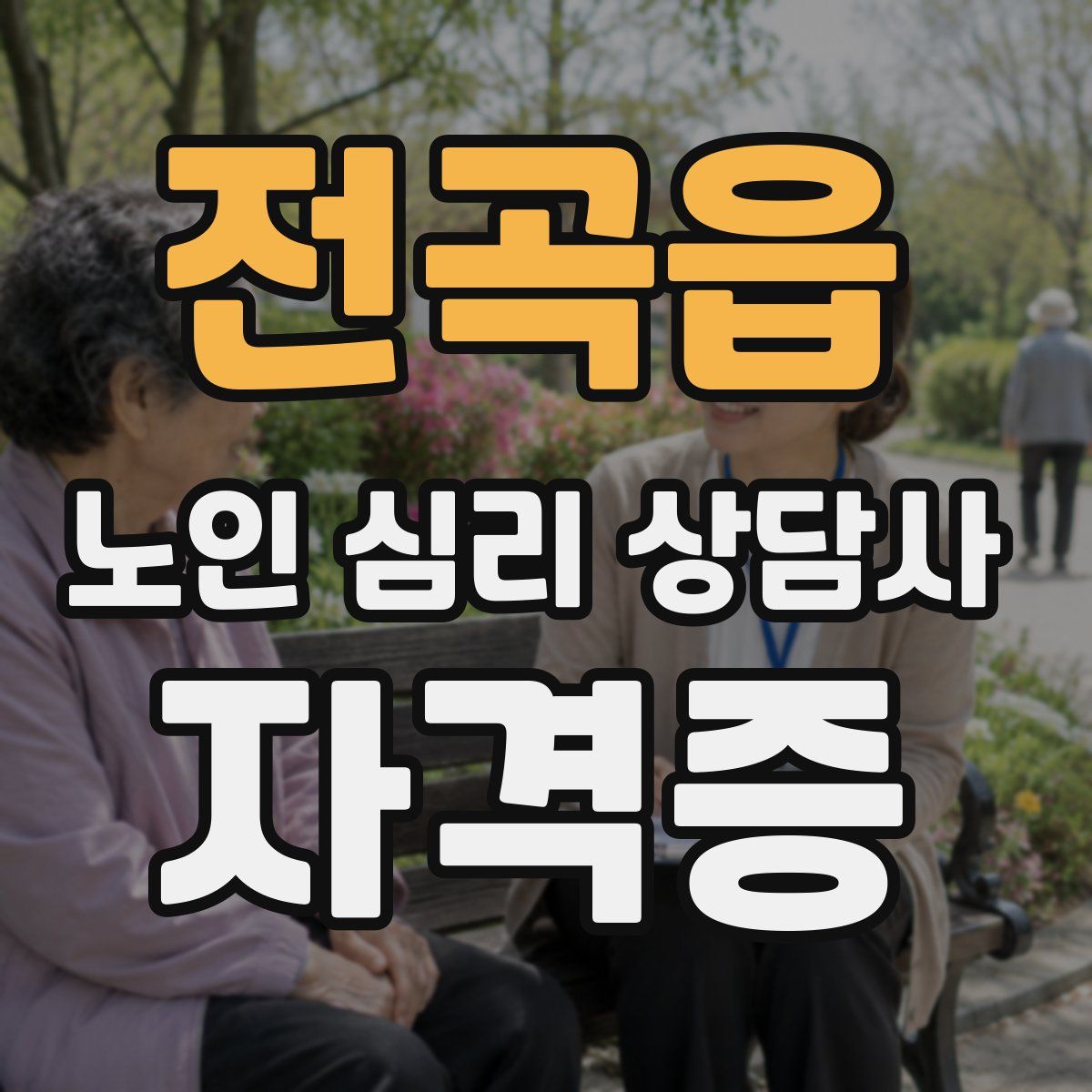 전곡읍 노인 심리 상담사 자격증