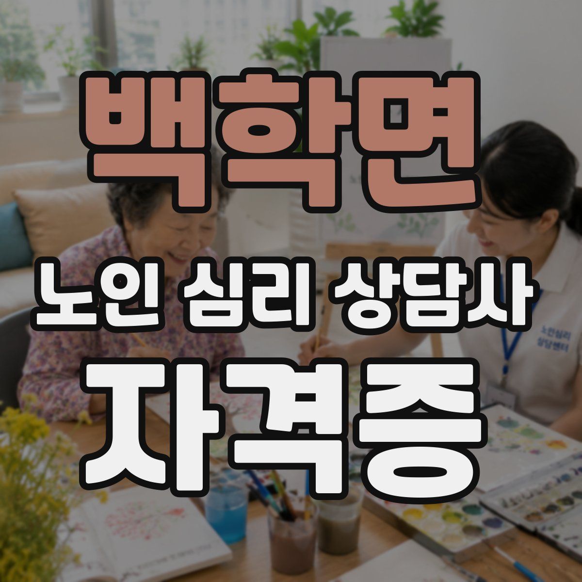 백학면 노인 심리 상담사 자격증