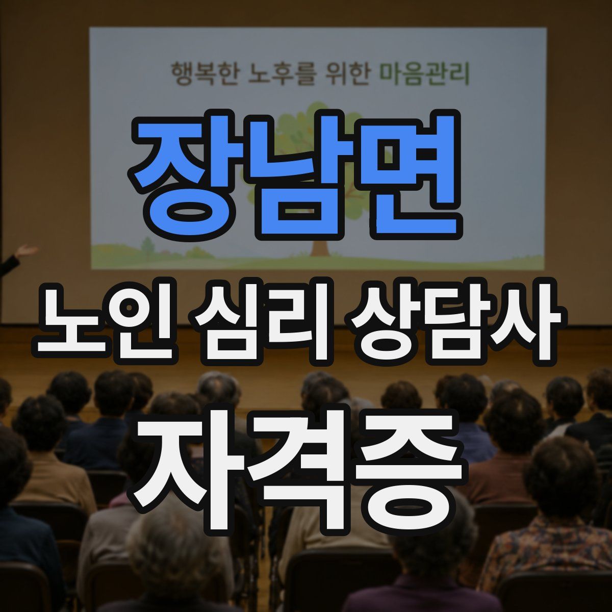 장남면 노인 심리 상담사 자격증