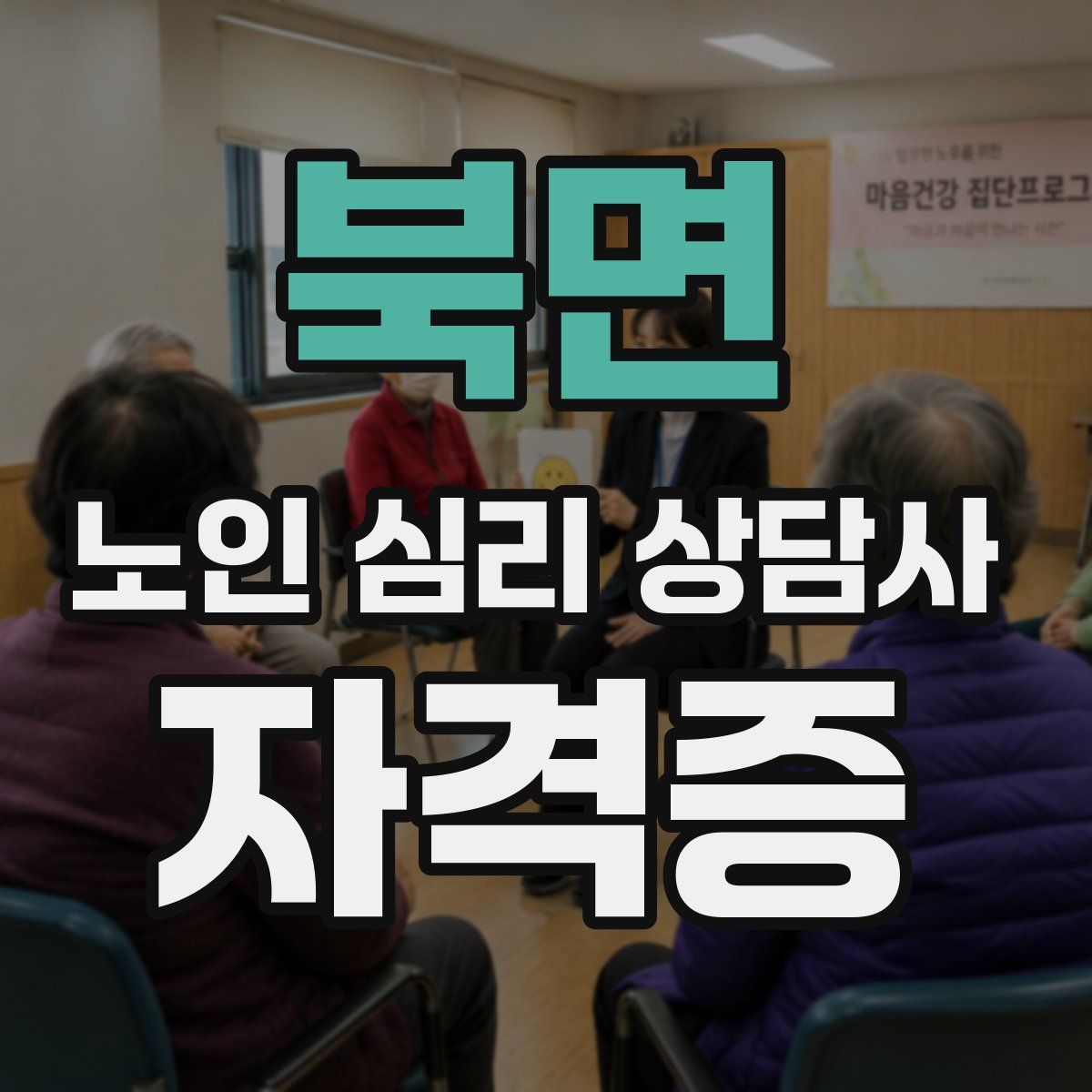 북면 노인 심리 상담사 자격증