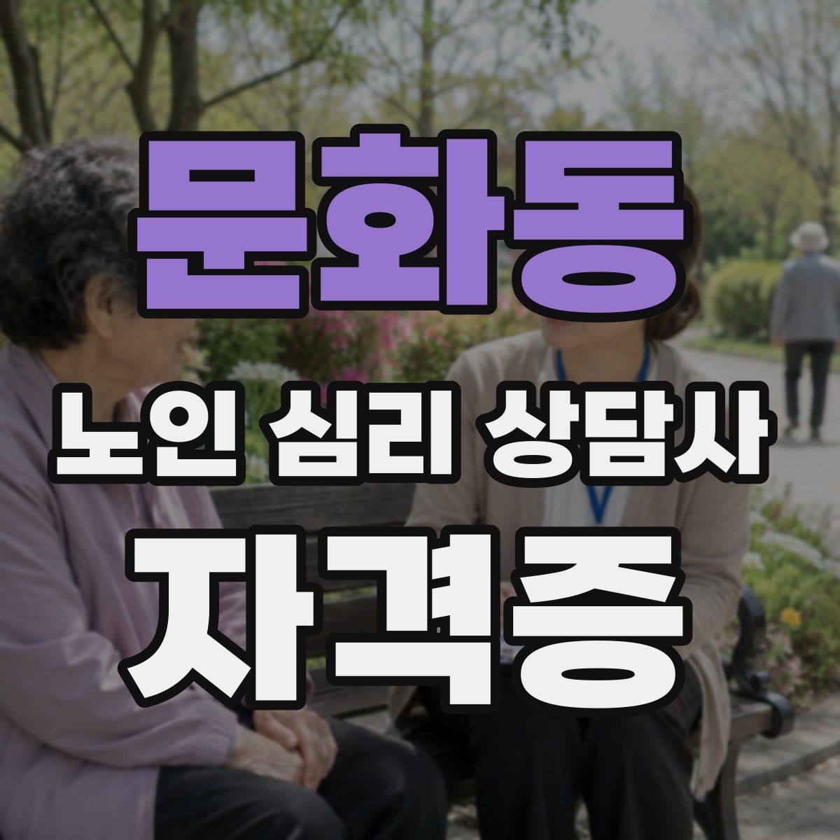 문화동 노인 심리 상담사 자격증